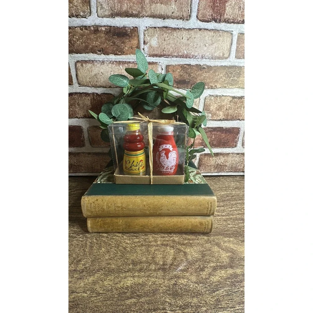NIB Tag Hot Sauce Themed Salt & Pepper Shaker Set
